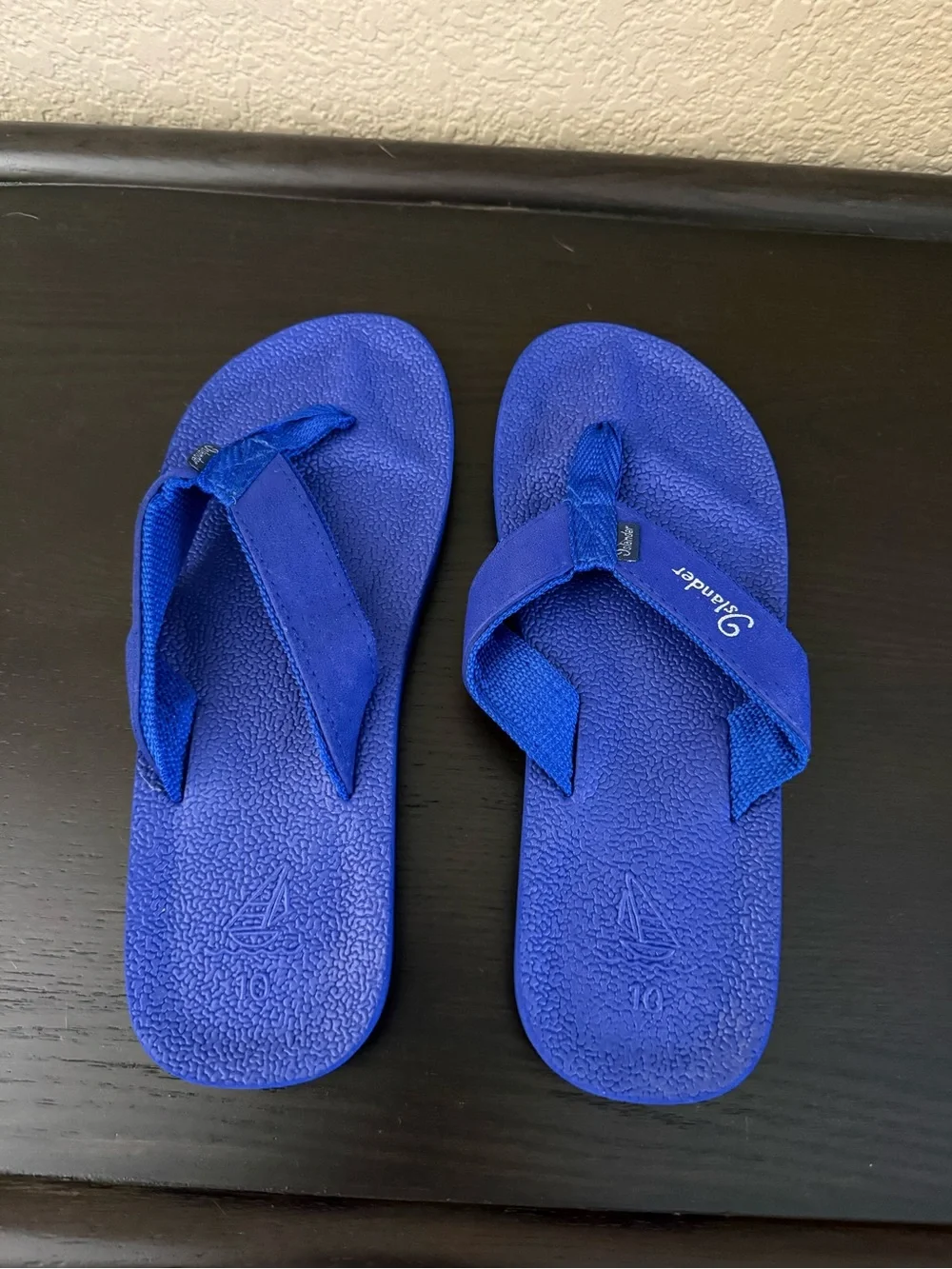 NEW Islander Elite Series Flip Flops Blue Size 10 Men Women Beach Sandals